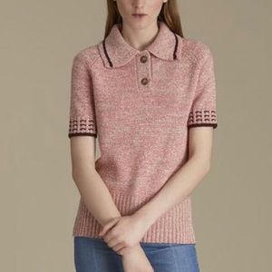 Land of Distraction Polo Crew Neck Sweater Size Medium